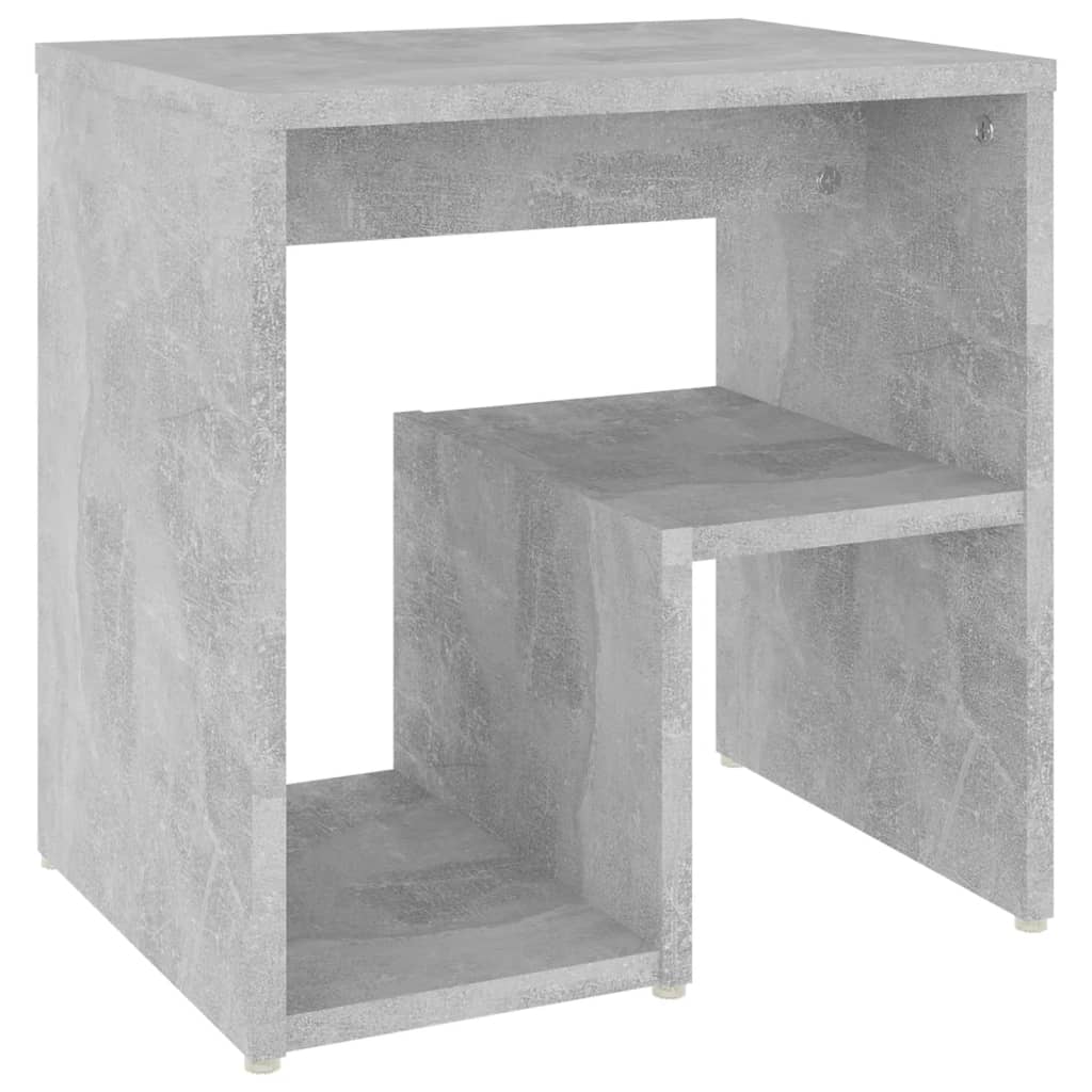 Nattbord 2 stk betonggrå 40x30x40 cm konstruert tre