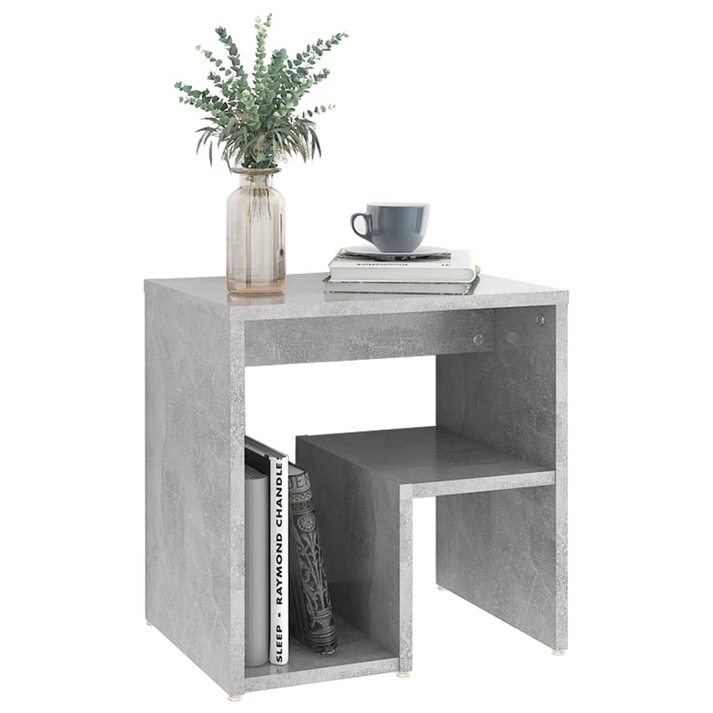 Nattbord 2 stk betonggrå 40x30x40 cm konstruert tre
