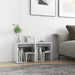 Nattbord 2 stk høyglans hvit 40x30x40 cm konstruert tre