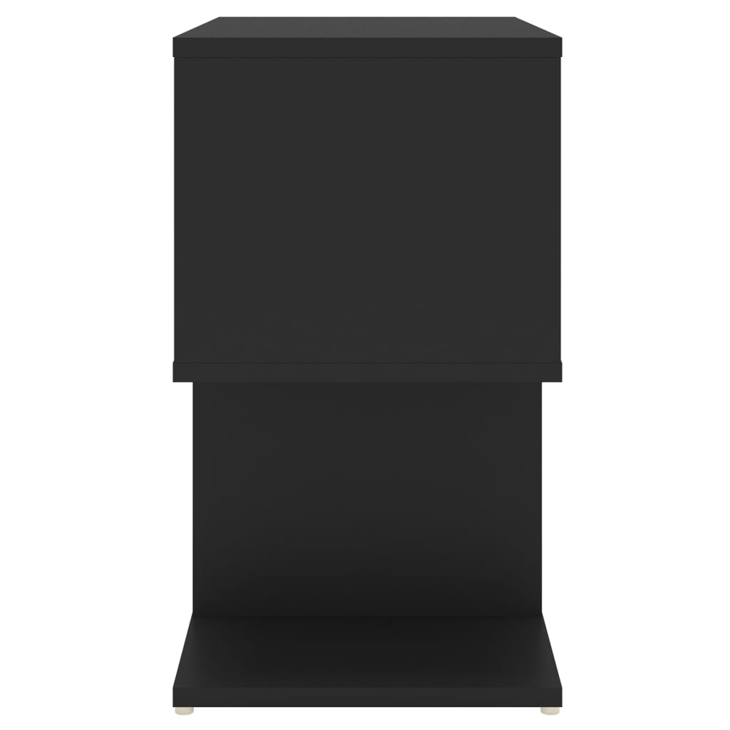 Nattbord 2 stk svart 50x30x51,5 cm konstruert tre