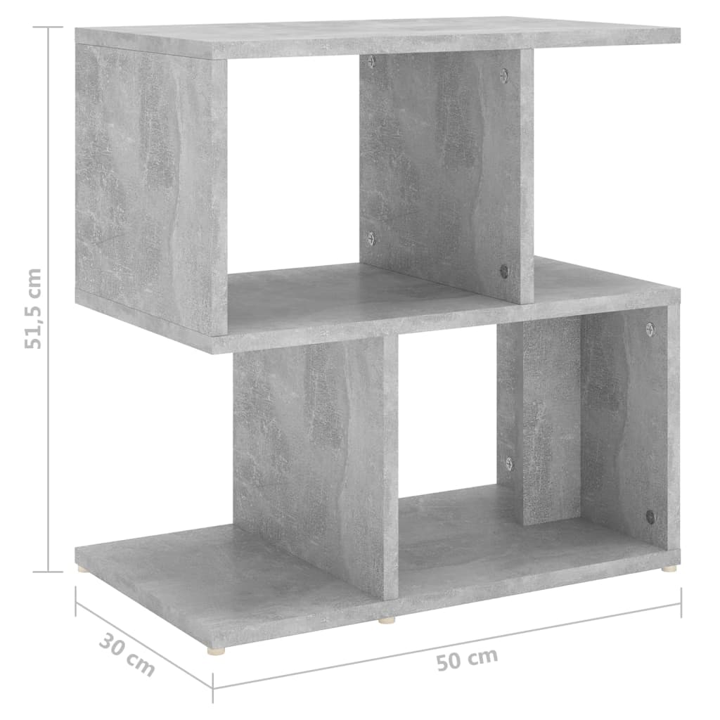 Nattbord 2 stk betonggrå 50x30x51,5 cm konstruert tre
