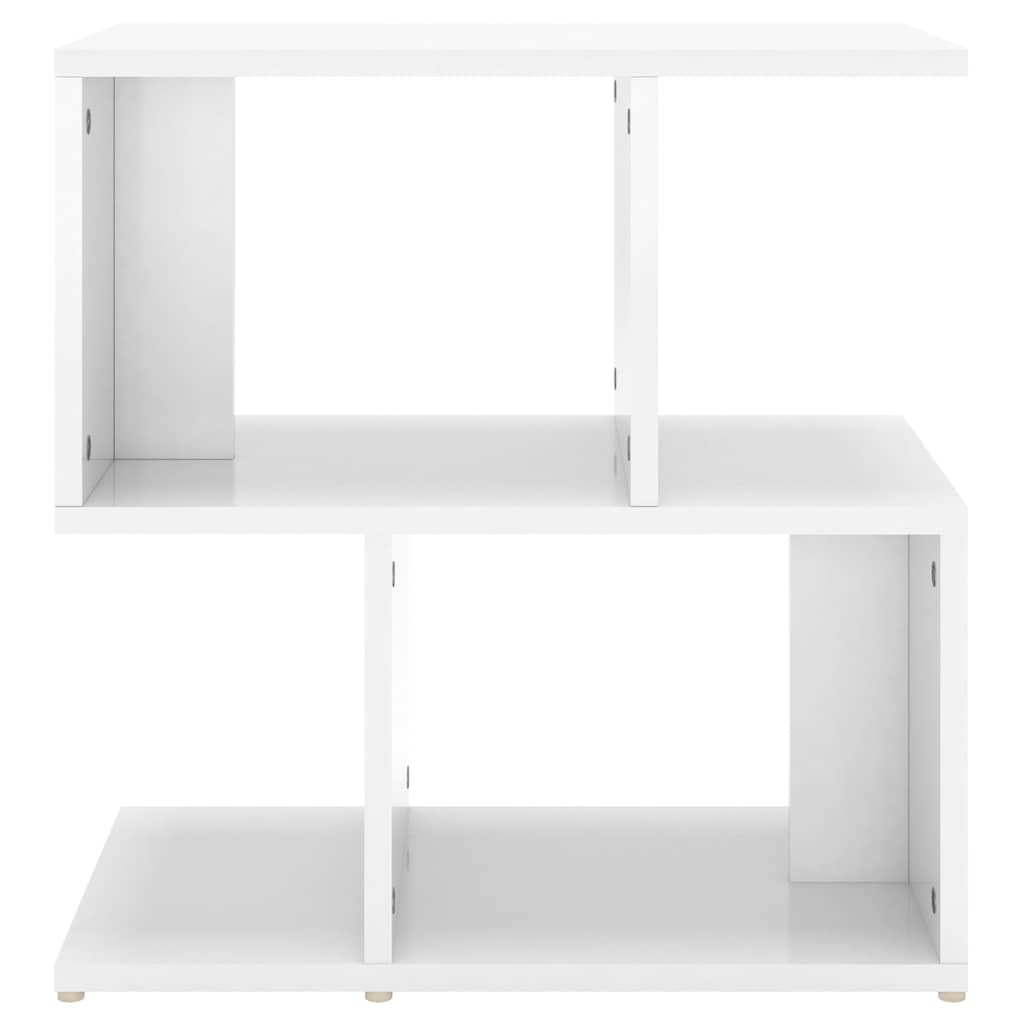 Nattbord 2 stk høyglans hvit 50x30x51,5 cm konstruert tre