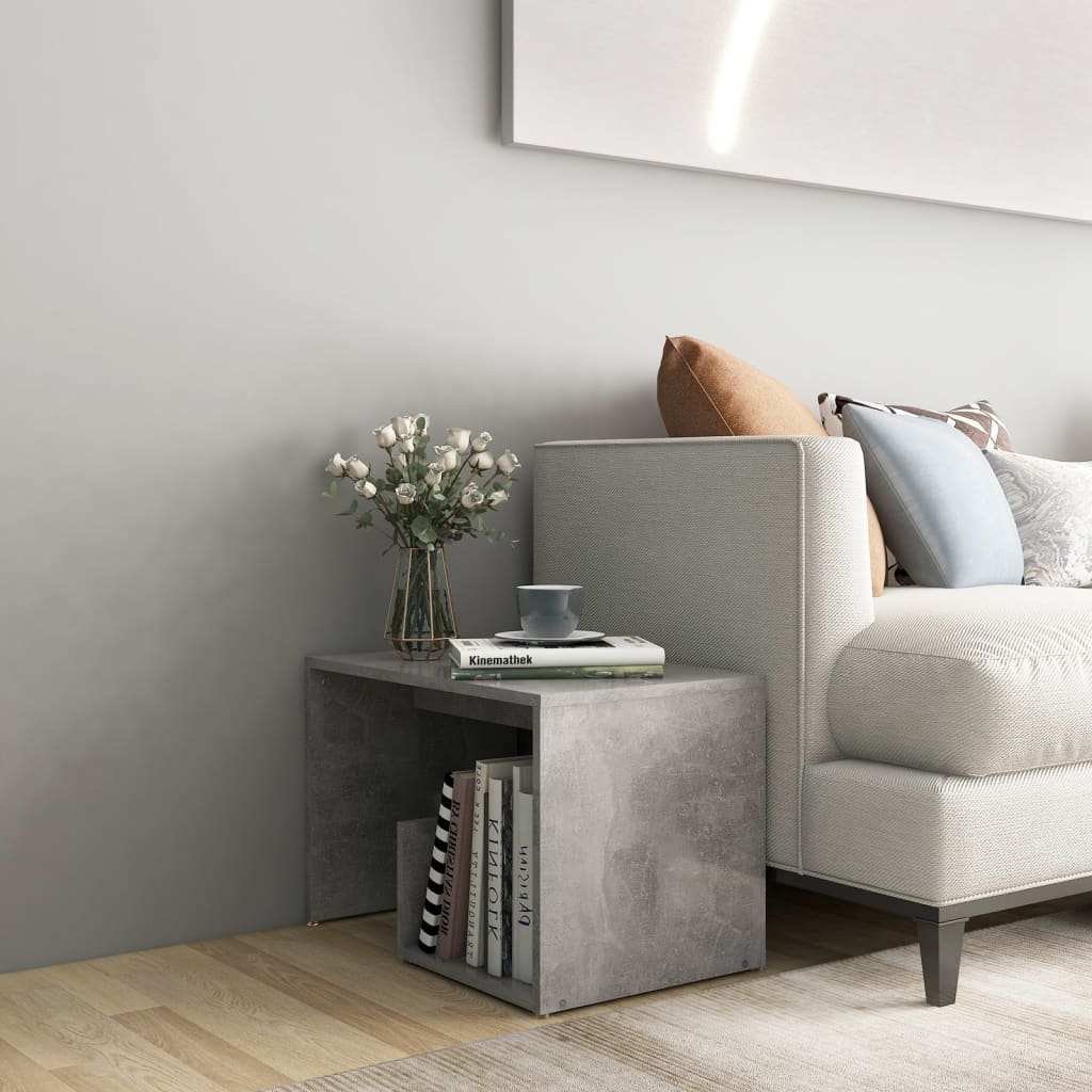 Sidebord betonggrå 59x36x38 cm konstruert tre vidaXL