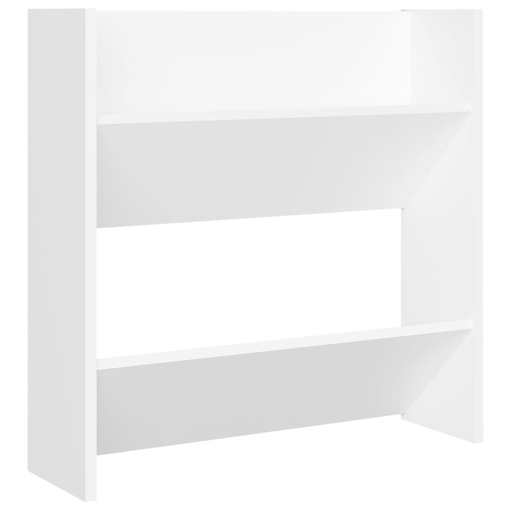 Veggskoskap 4 stk hvit 60x18x60 cm konstruert tre