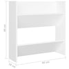 Veggskoskap 4 stk hvit 60x18x60 cm konstruert tre