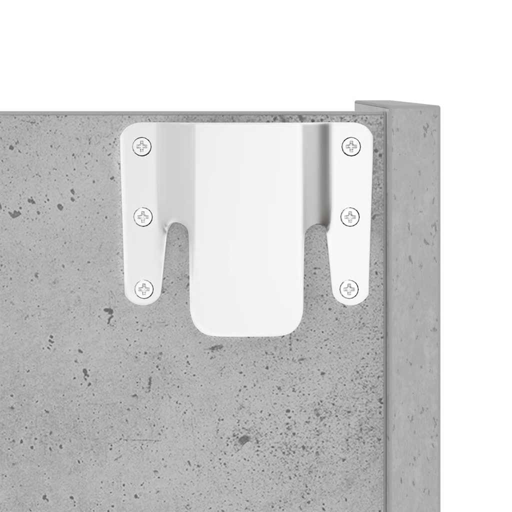 Veggskoskap betonggrå 60x18x60 cm sponplate