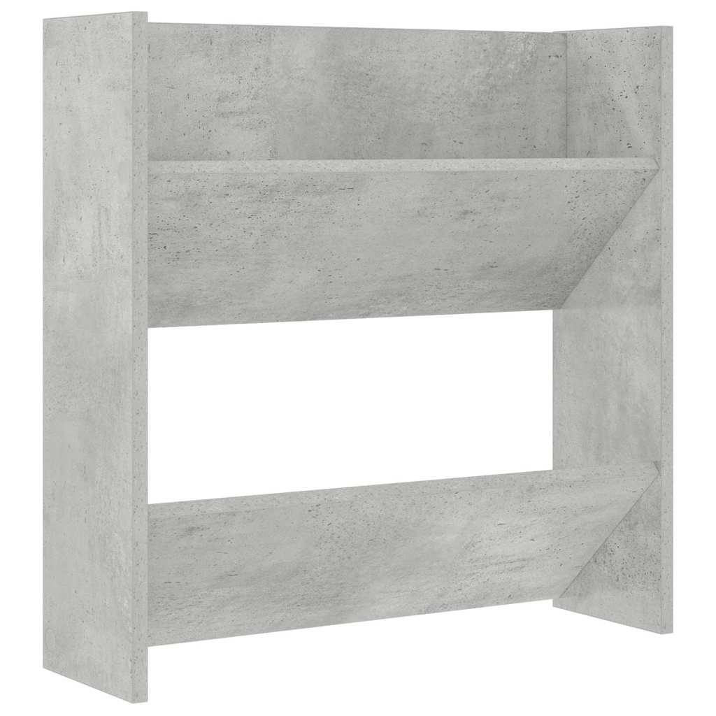 Veggskoskap 2 stk betonggrå 60x18x60 cm sponplate