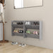 Veggskoskap 2 stk betonggrå 60x18x60 cm sponplate