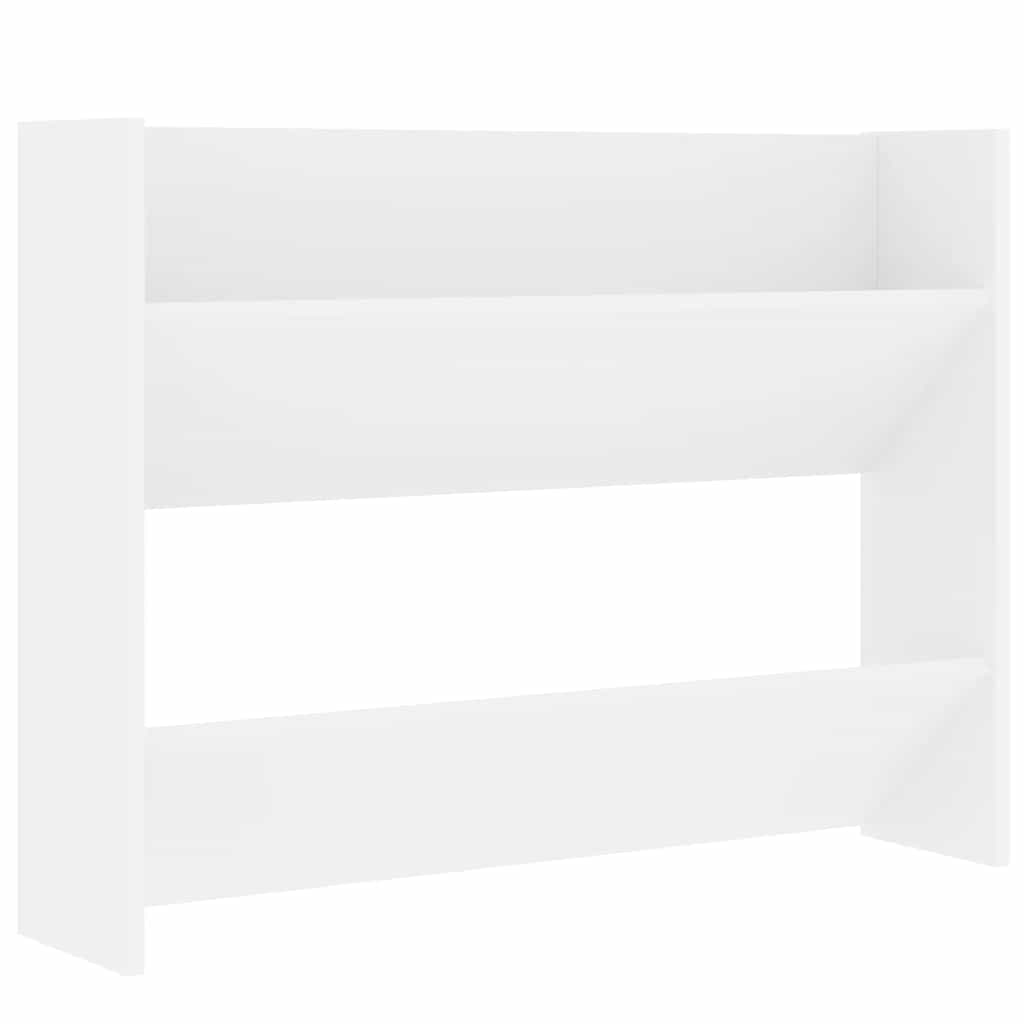Veggskoskap hvit 80x18x60 cm konstruert tre