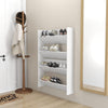 Veggskoskap 2 stk 80x18x60 cm hvit sponplate
