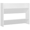 Veggskoskap 2 stk 80x18x60 cm hvit sponplate
