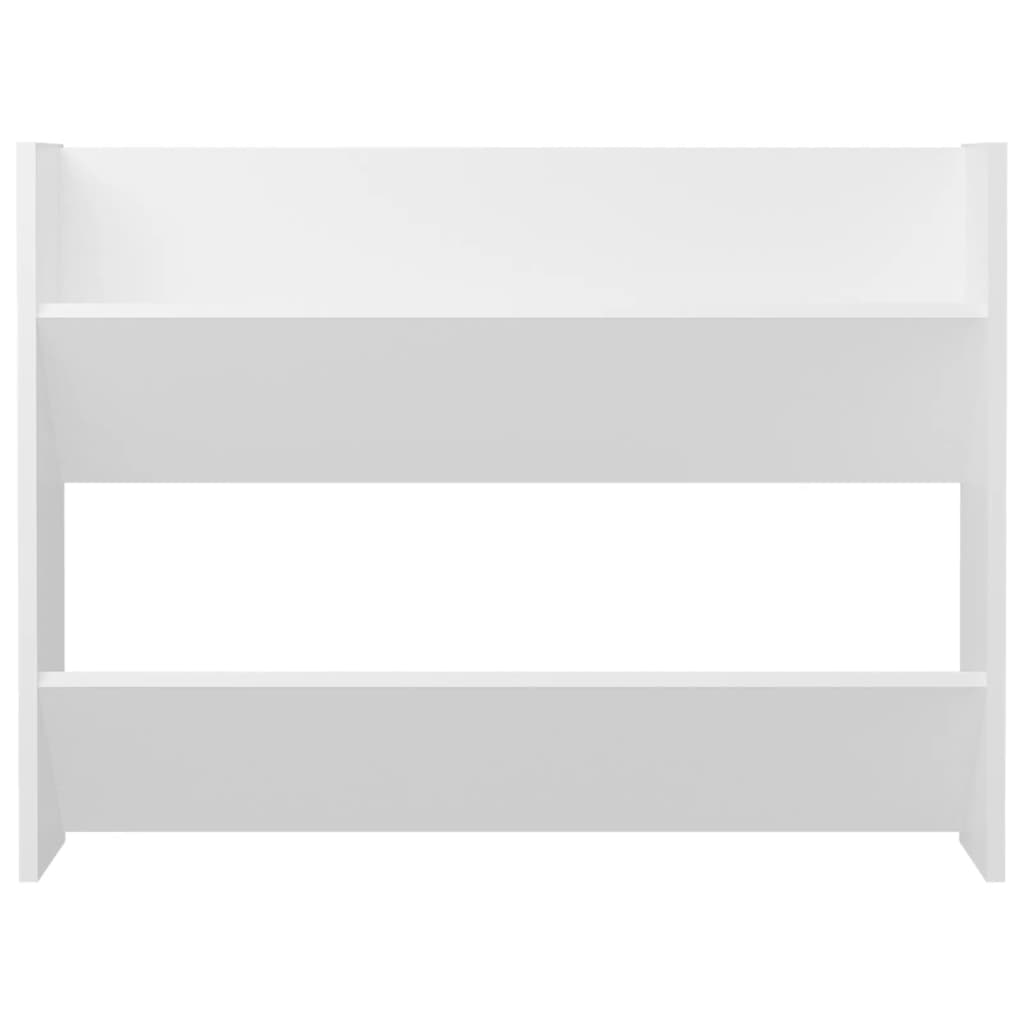 Veggskoskap 2 stk 80x18x60 cm hvit sponplate