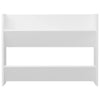 Veggskoskap 2 stk 80x18x60 cm hvit sponplate