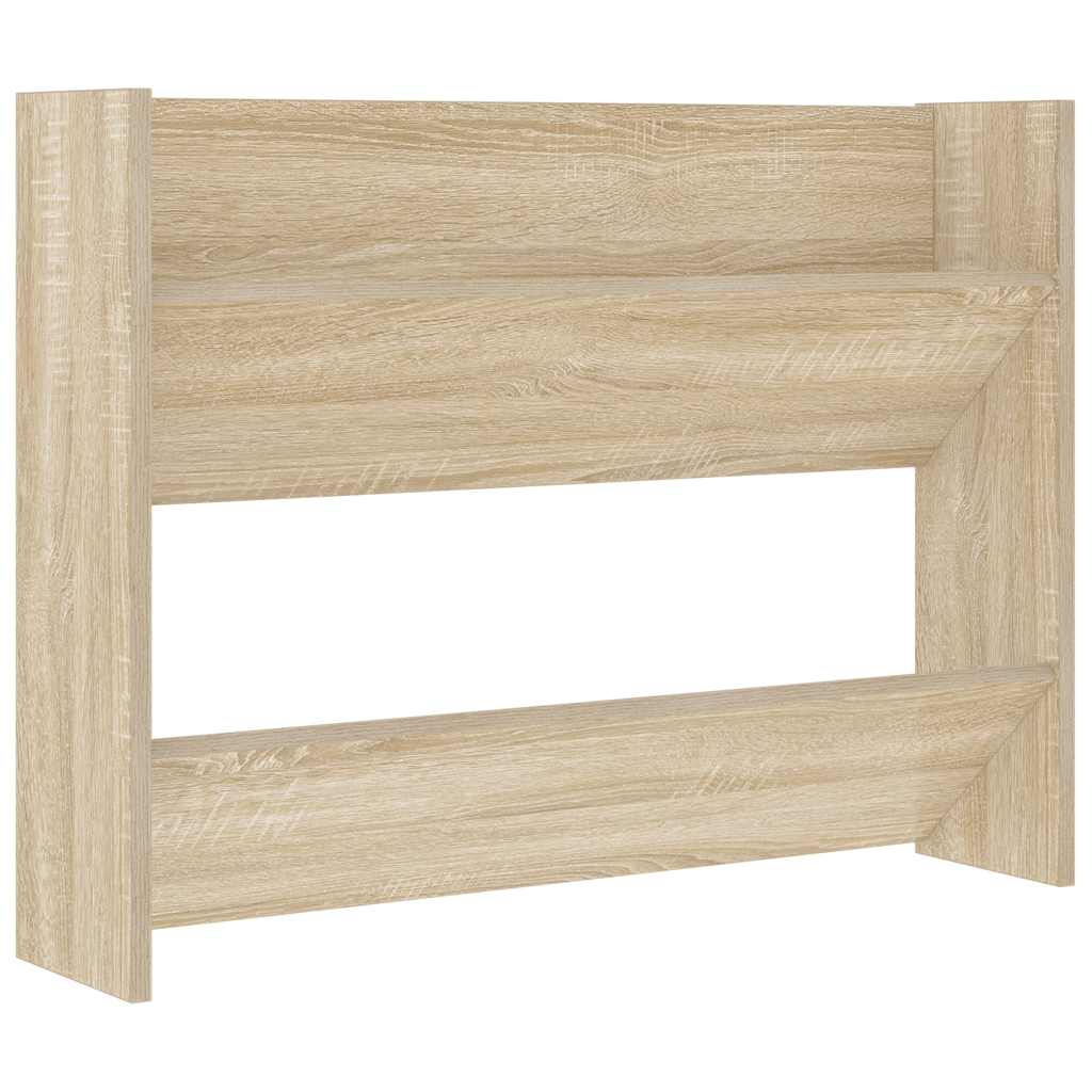 Veggskoskap sonoma eik 80x18x60 cm konstruert tre