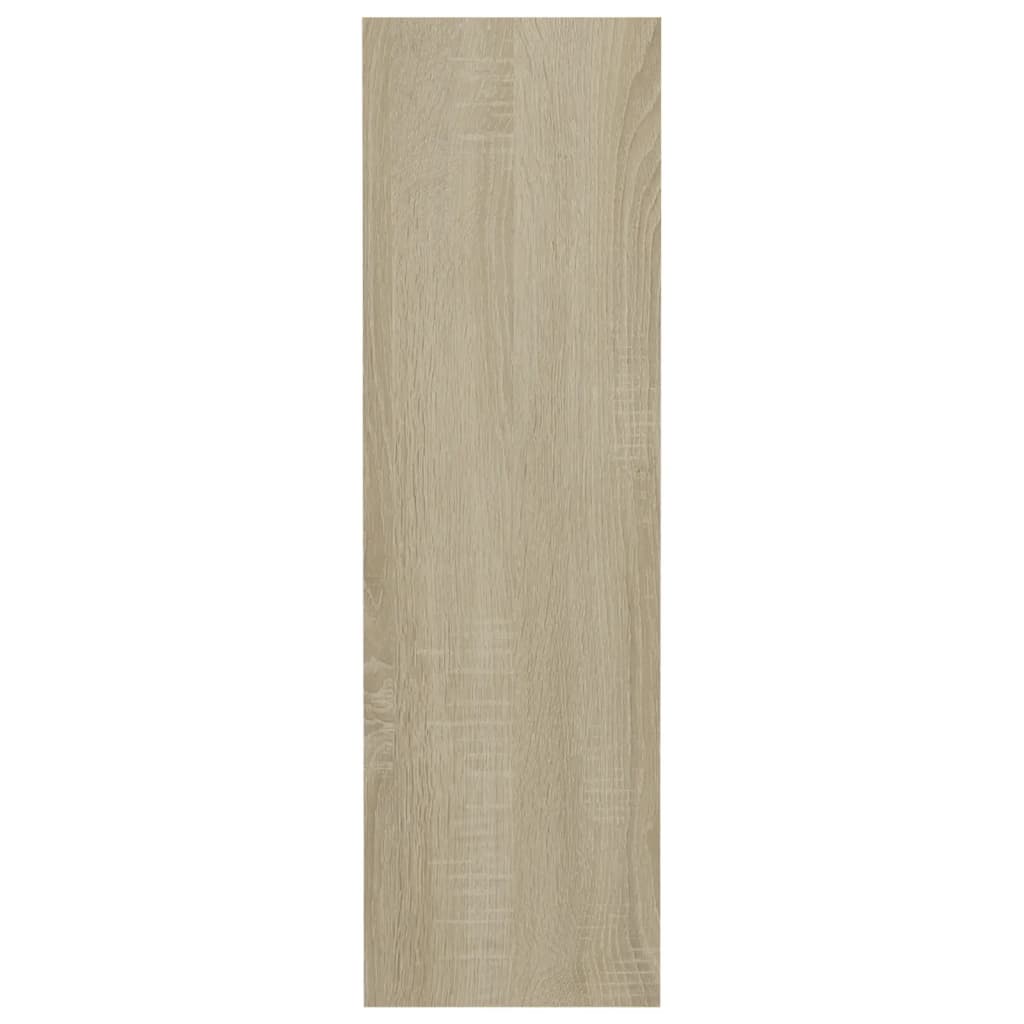 Veggskoskap 2 stk sonoma eik 80x18x60 cm sponplater