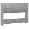 Veggskoskap 2 stk betonggrå 80x18x60 cm sponplate