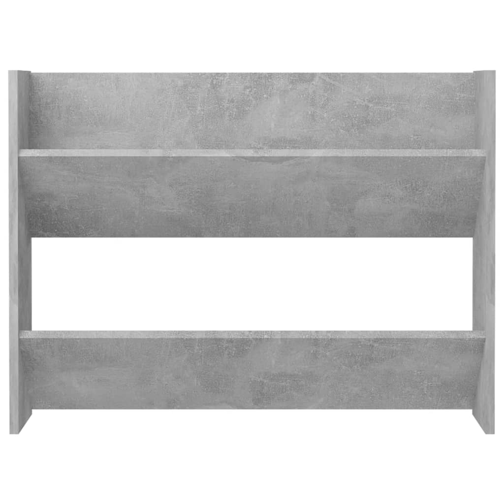 Veggskoskap 2 stk betonggrå 80x18x60 cm sponplate
