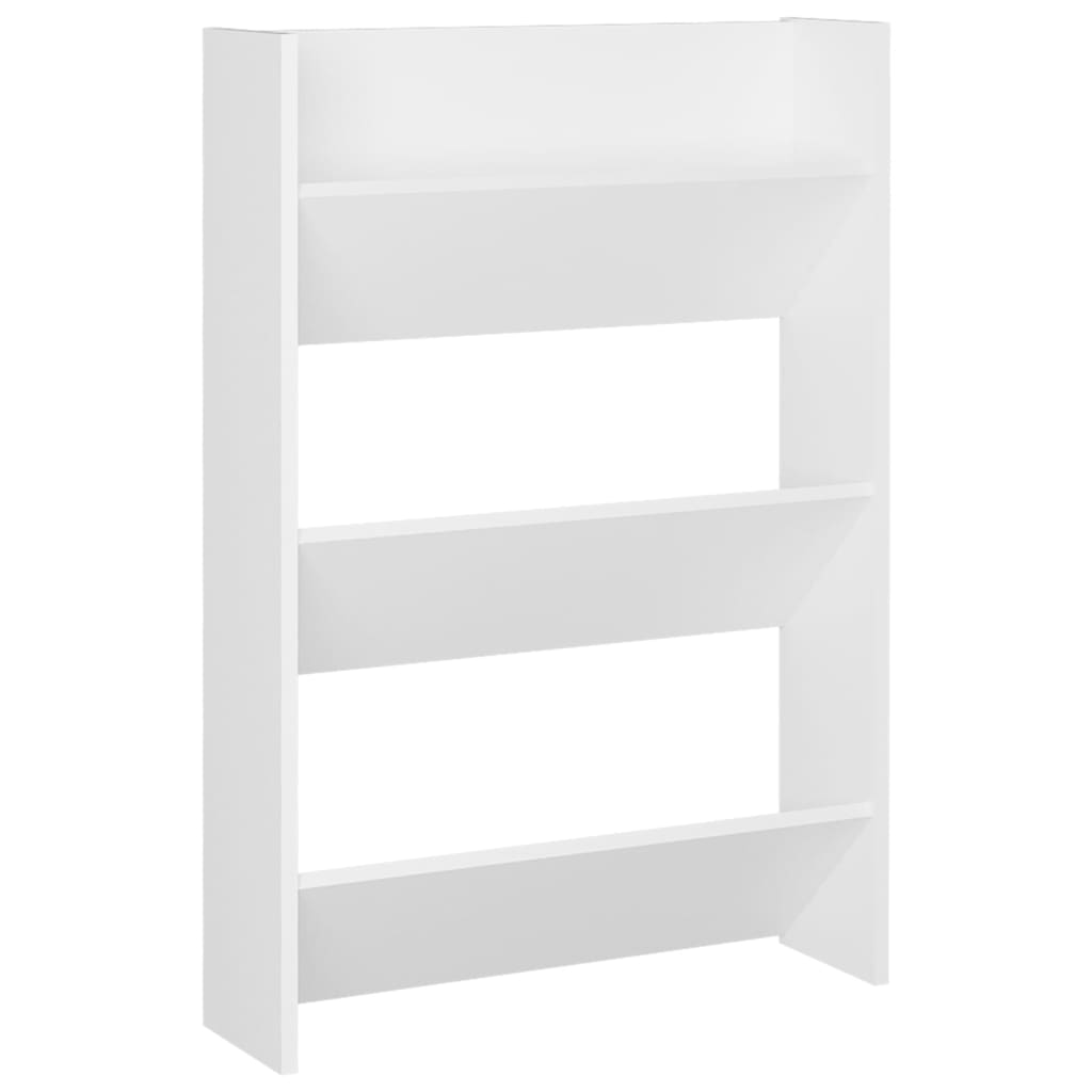 Veggskoskap 2 stk hvit 60x18x90 cm sponplater
