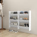 Veggskoskap 2 stk hvit 60x18x90 cm sponplater