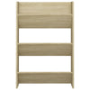 Veggskoskap 2 stk hvit og sonoma eik 60x18x90 cm sponplater