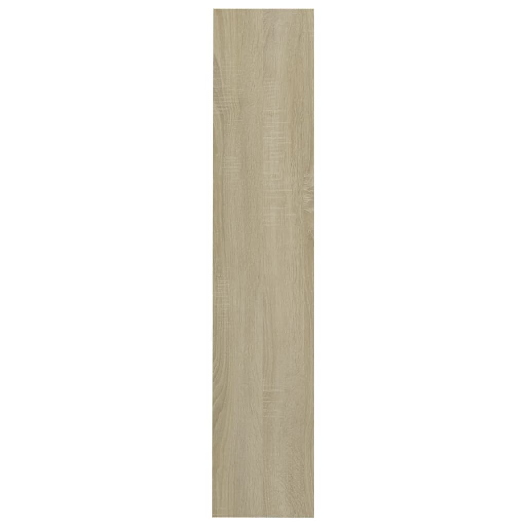 Veggskoskap 2 stk hvit og sonoma eik 60x18x90 cm sponplater