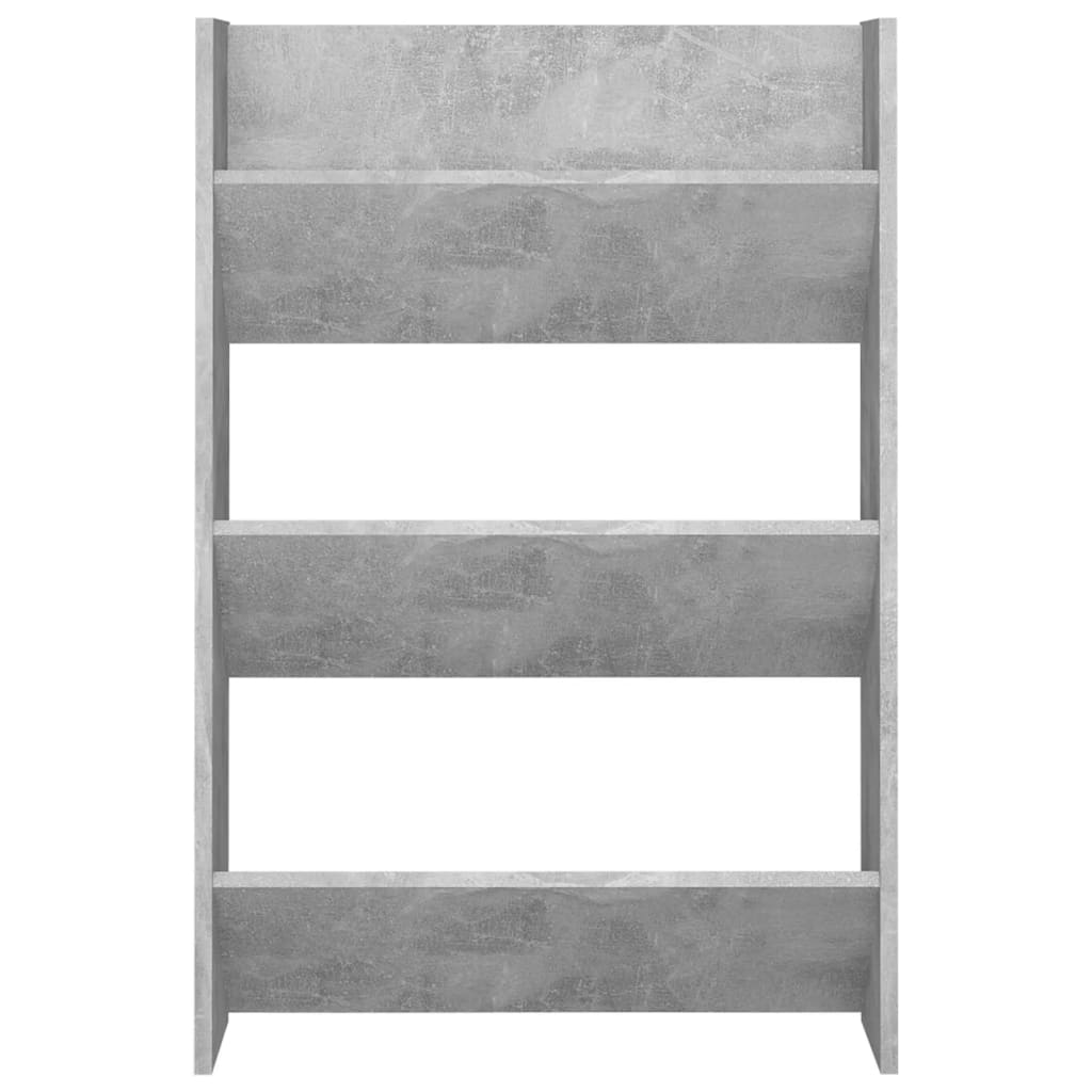 Veggskoskap betonggrå 60x18x90 cm sponplater