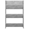 Veggskoskap betonggrå 60x18x90 cm sponplater