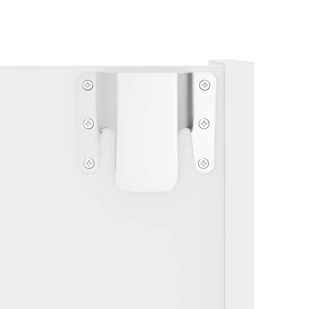 Veggskoskap hvit 80x18x90 cm konstruert tre