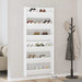 Veggskoskap 2 stk hvit 80x18x90 cm sponplater