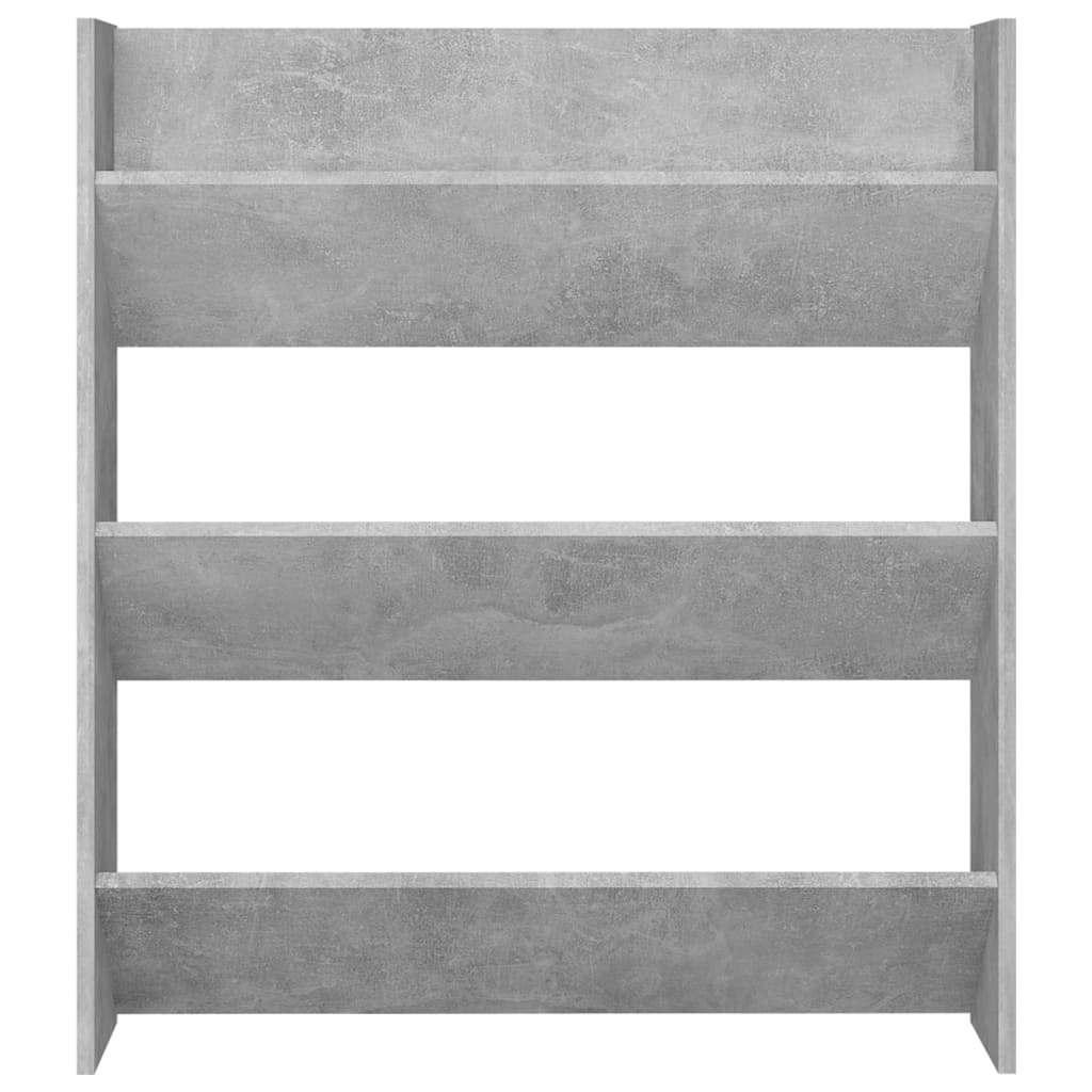 Veggskoskap betonggrå 80x18x90 cm sponplater