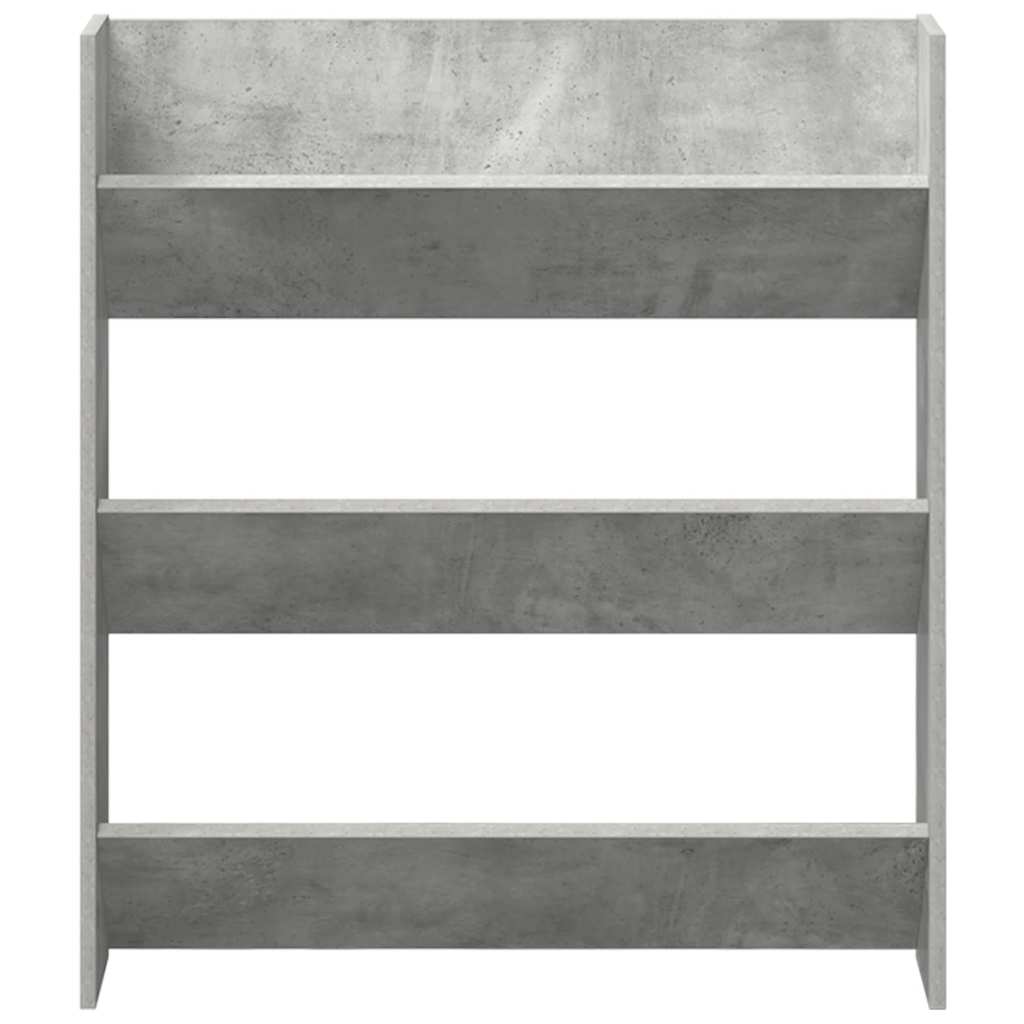 Veggskoskap 2 stk betonggrå 80x18x90 cm sponplater