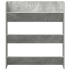 Veggskoskap 2 stk betonggrå 80x18x90 cm sponplater
