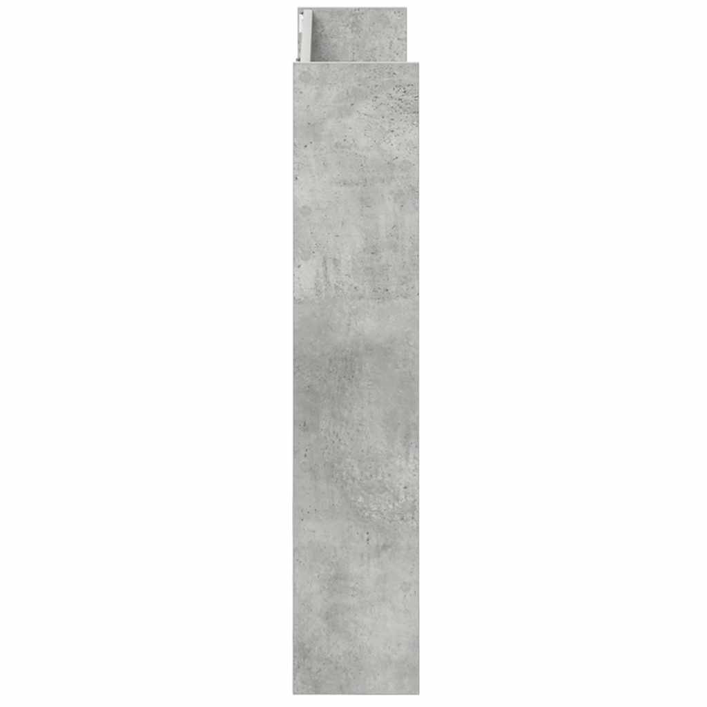 Veggskoskap 2 stk betonggrå 80x18x90 cm sponplater