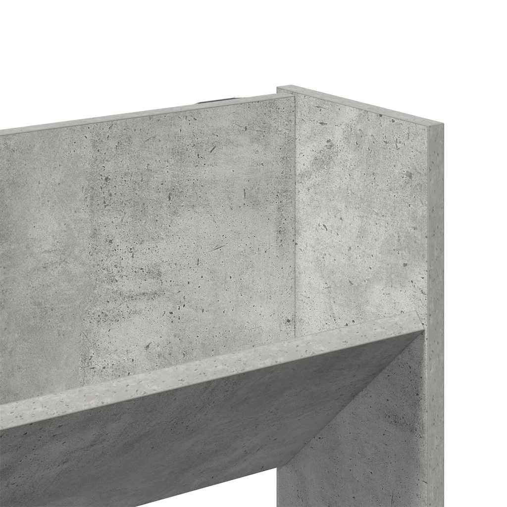 Veggskoskap 2 stk betonggrå 80x18x90 cm sponplater