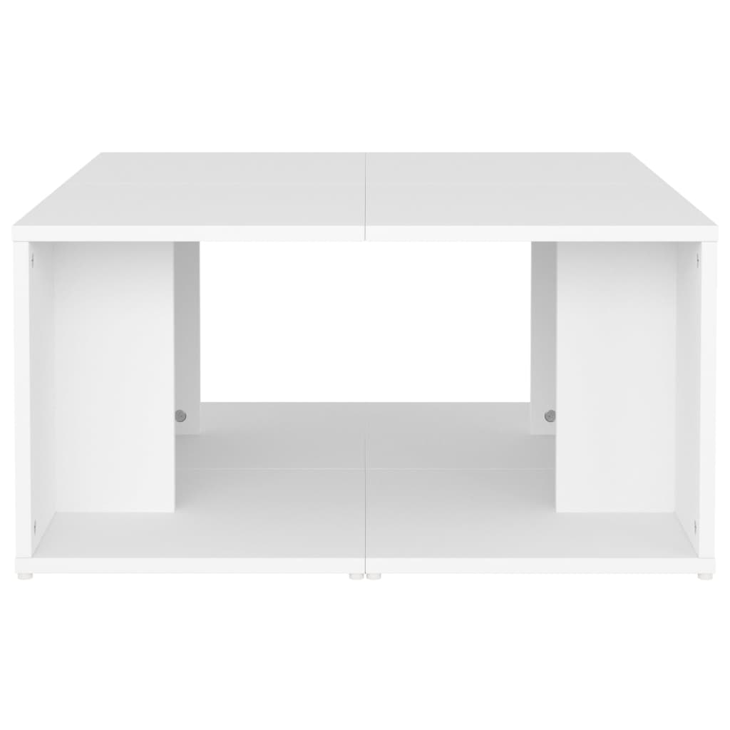 Salongbord 4 stk hvit 33x33x33 cm konstruert tre