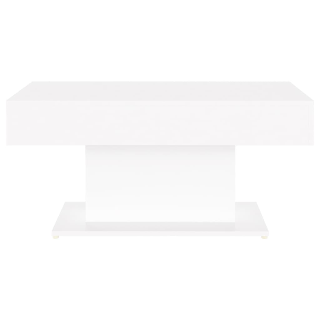 Salongbord hvit 96x50x45 cm konstruert tre