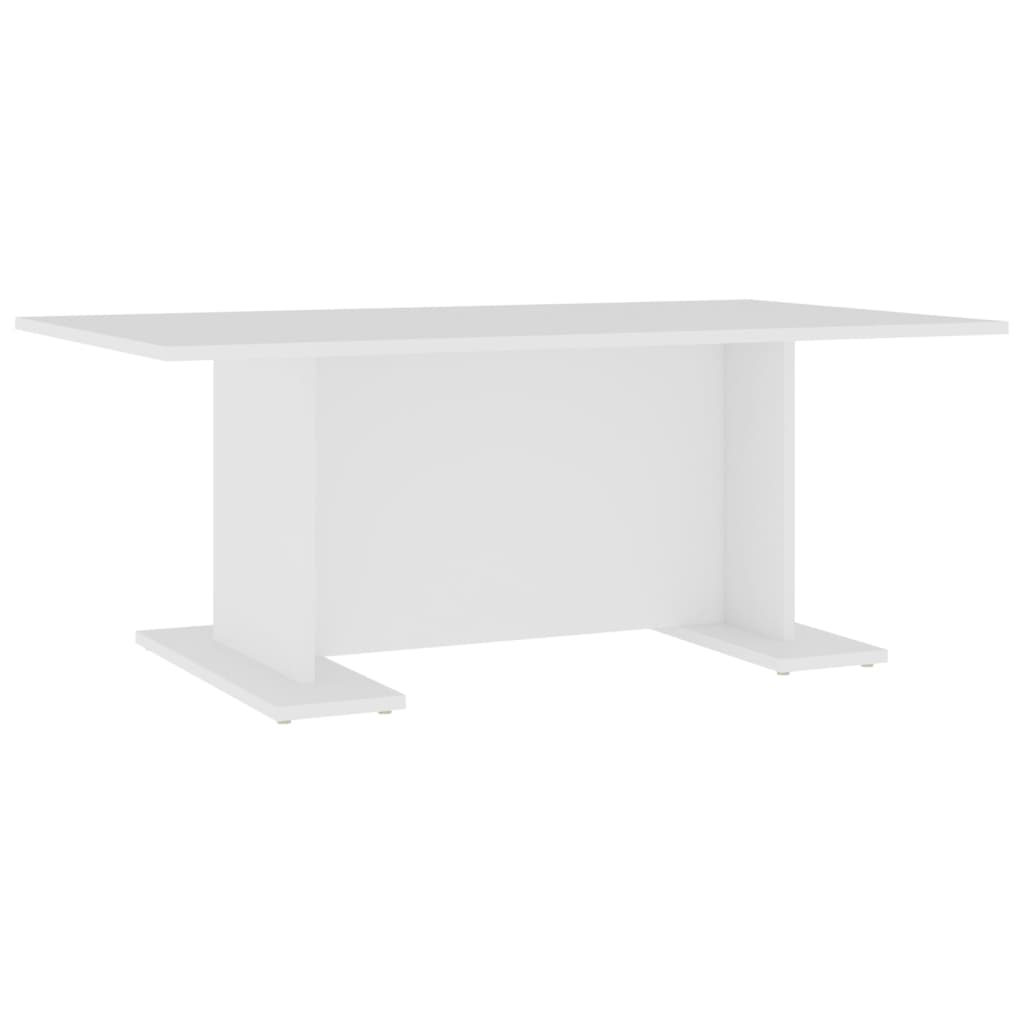 Salongbord hvit 103,5x60x40 cm konstruert tre