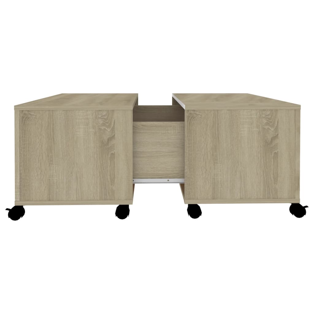 Salongbord sonoma eik 75x75x38 cm konstruert tre