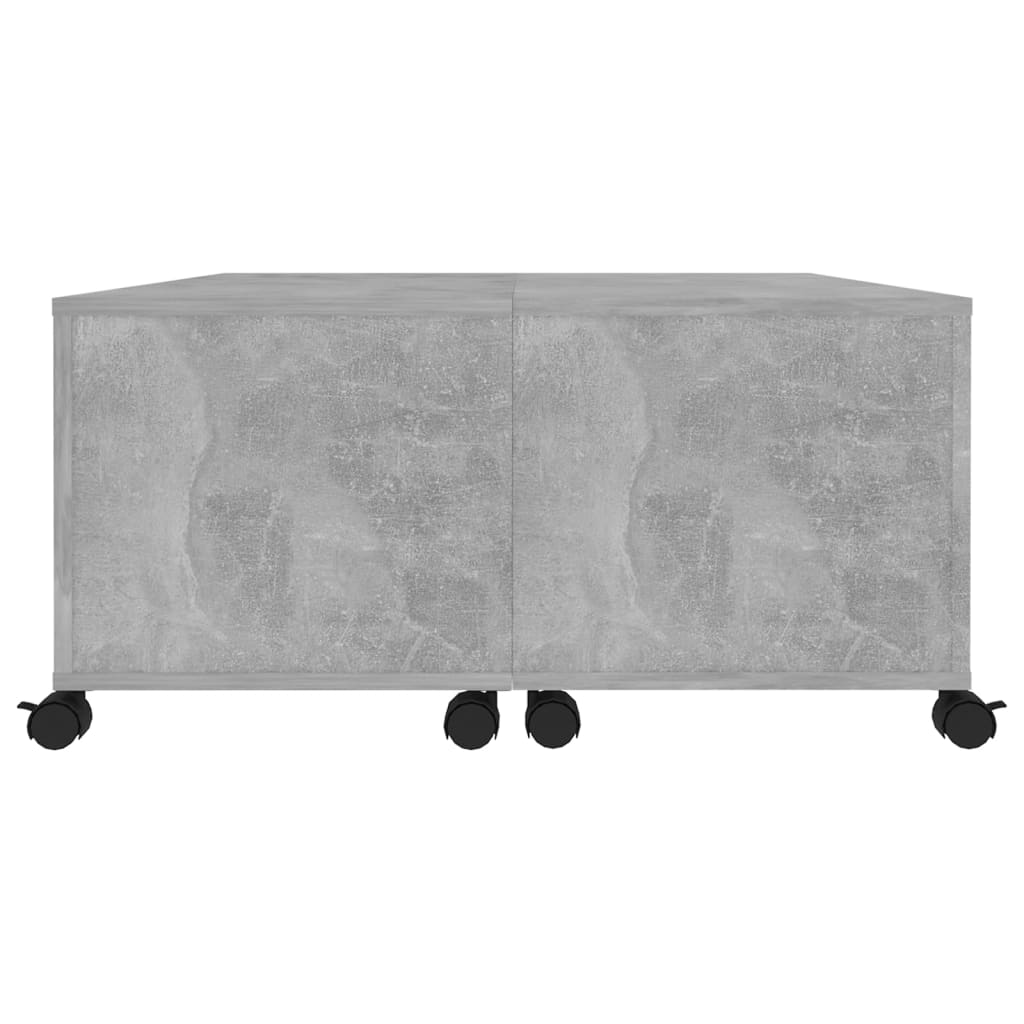 Salongbord betonggrå 75x75x38 cm konstruert tre