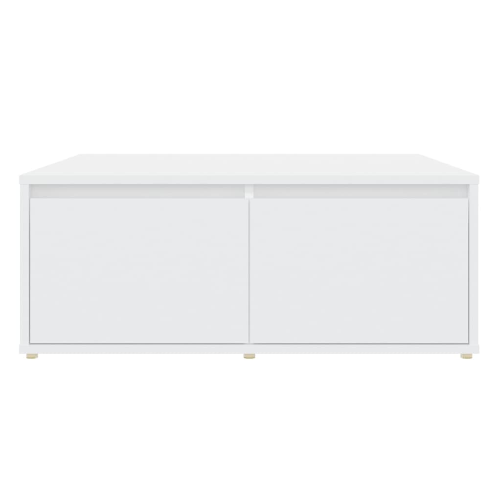 Salongbord hvit 80x80x31 cm konstruert tre