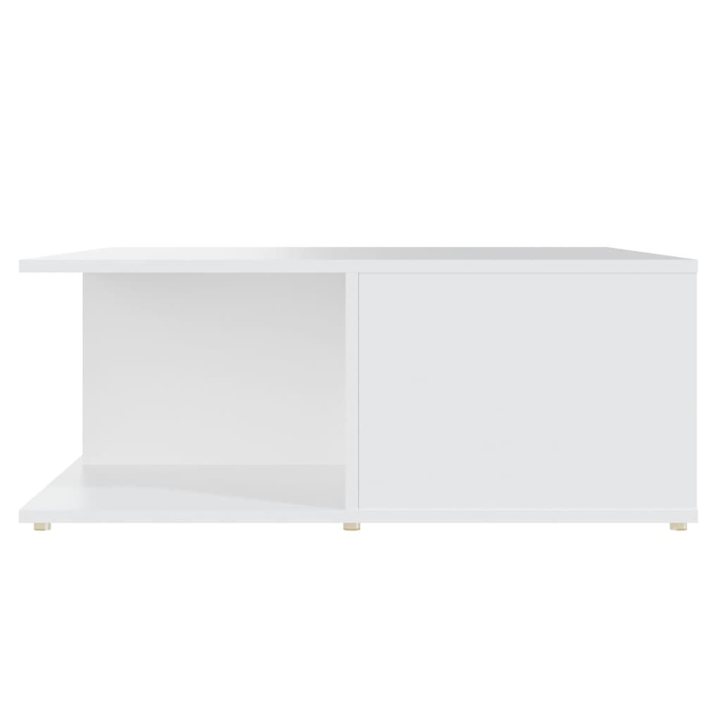 Salongbord hvit 80x80x31 cm konstruert tre