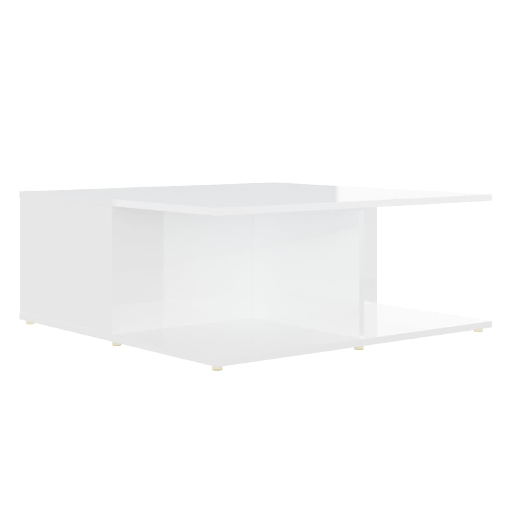 Salongbord hvit 80x80x31 cm konstruert tre