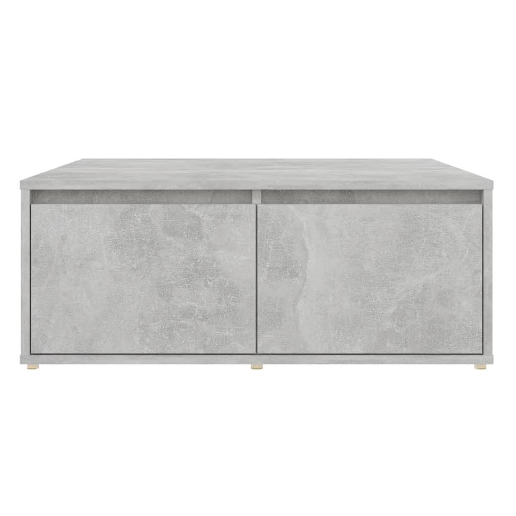 Salongbord betonggrå 80x80x31 cm konstruert tre