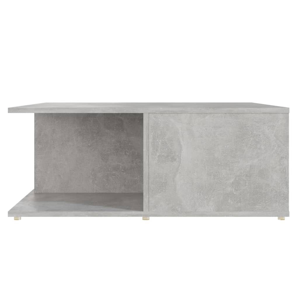 Salongbord betonggrå 80x80x31 cm konstruert tre