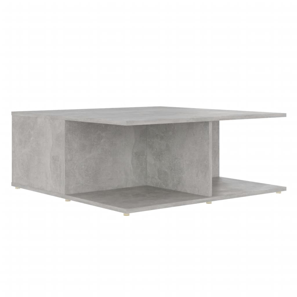 Salongbord betonggrå 80x80x31 cm konstruert tre