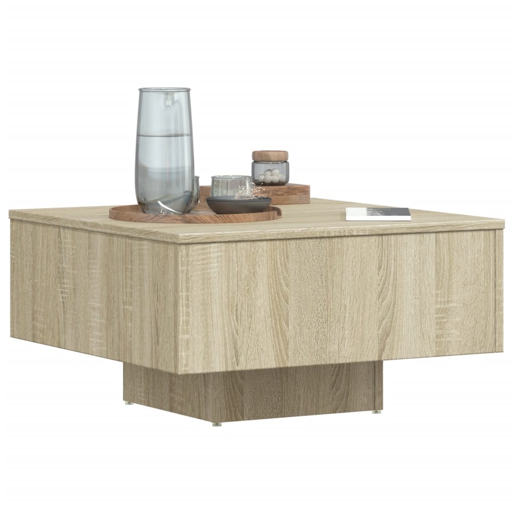 Salongbord sonoma eik 60x60x31,5 cm konstruert tre