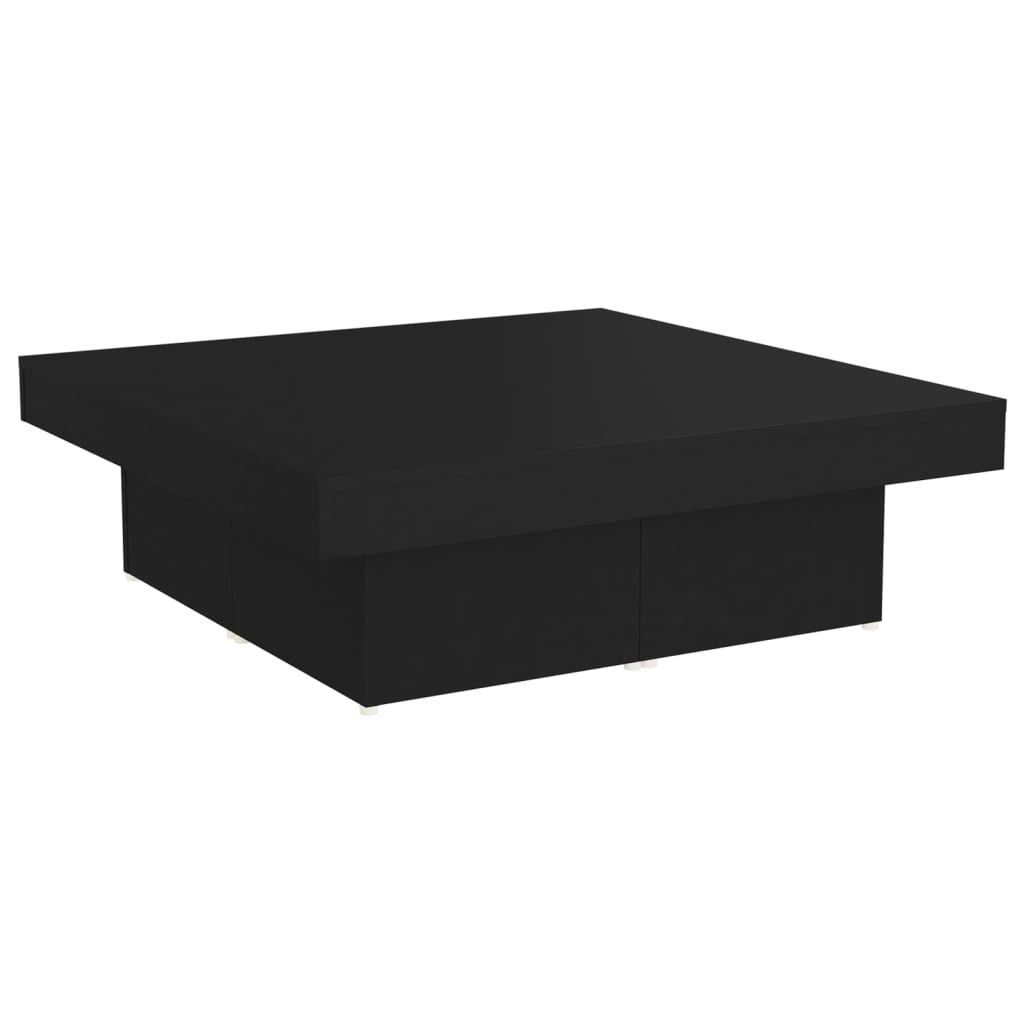 Salongbord svart 90x90x28 cm konstruert tre