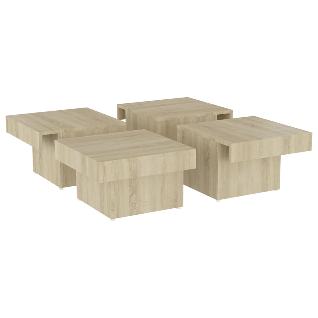 Salongbord sonoma eik 90x90x28 cm konstruert tre