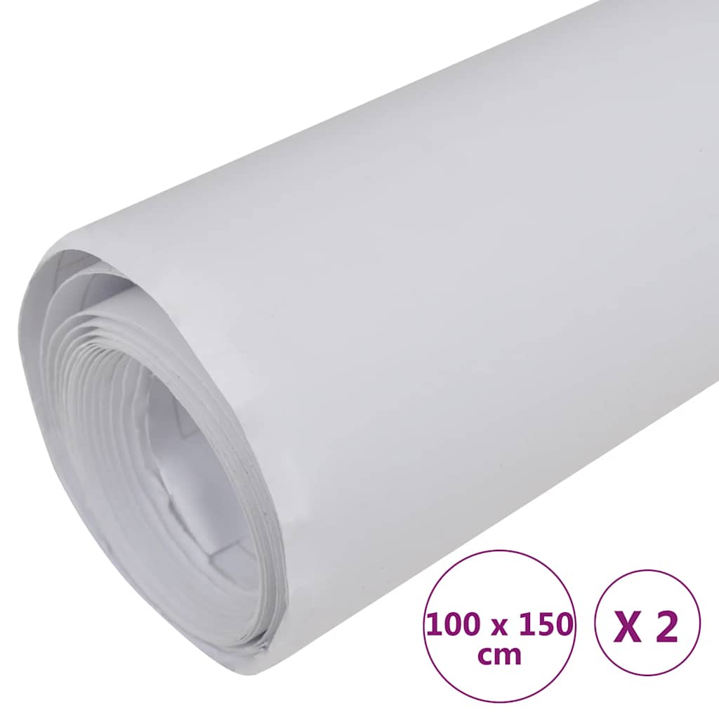 Bilfolier 2 stk matt hvit 100x150 cm vidaXL