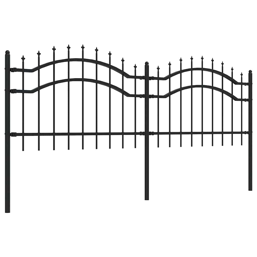 Hagegjerde Woerden med spydtopp svart 240x75 cm stål